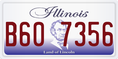 IL license plate B607356