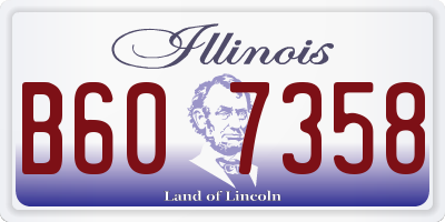 IL license plate B607358