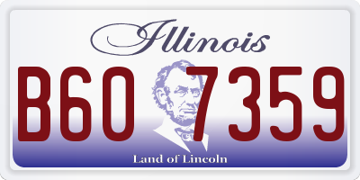 IL license plate B607359