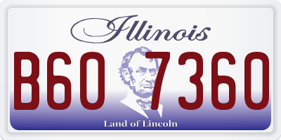 IL license plate B607360