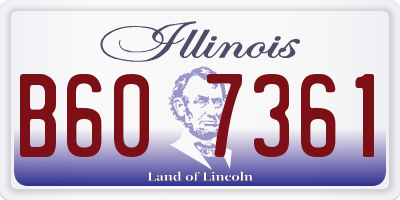 IL license plate B607361