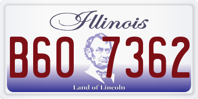 IL license plate B607362
