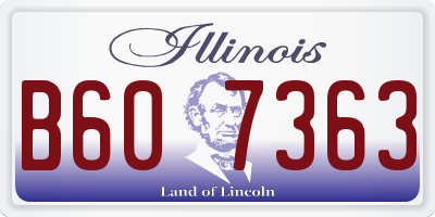 IL license plate B607363
