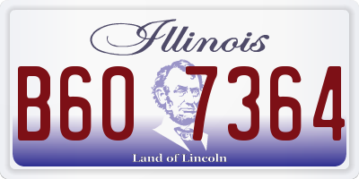 IL license plate B607364