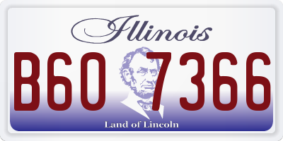 IL license plate B607366