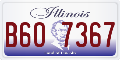 IL license plate B607367