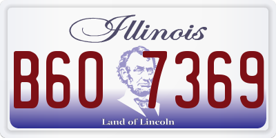 IL license plate B607369