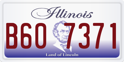 IL license plate B607371