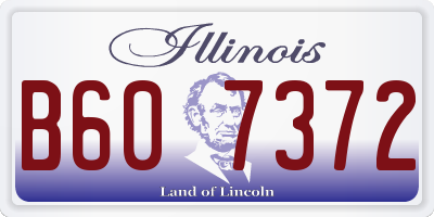 IL license plate B607372
