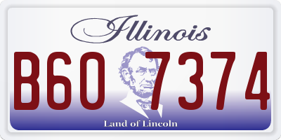 IL license plate B607374