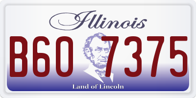 IL license plate B607375