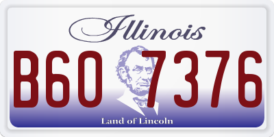 IL license plate B607376