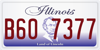 IL license plate B607377