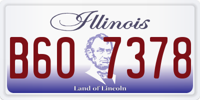 IL license plate B607378