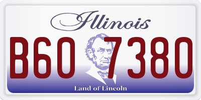 IL license plate B607380