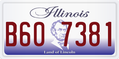 IL license plate B607381