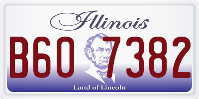 IL license plate B607382