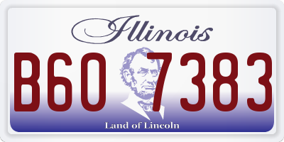 IL license plate B607383