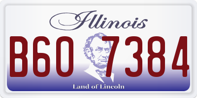 IL license plate B607384
