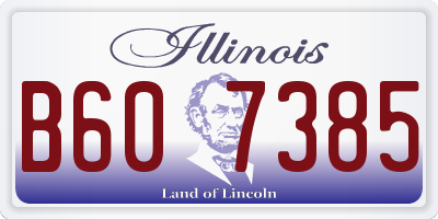 IL license plate B607385