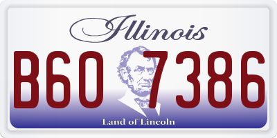 IL license plate B607386