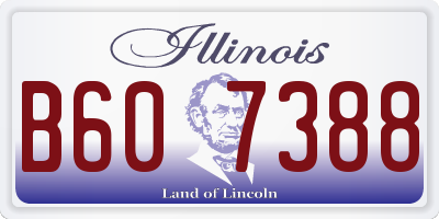 IL license plate B607388