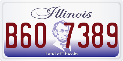 IL license plate B607389
