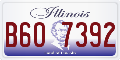 IL license plate B607392