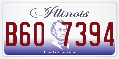 IL license plate B607394