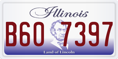 IL license plate B607397