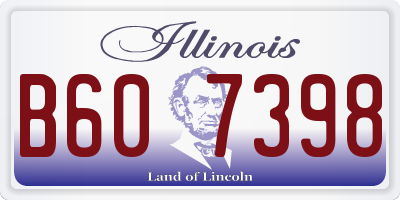 IL license plate B607398