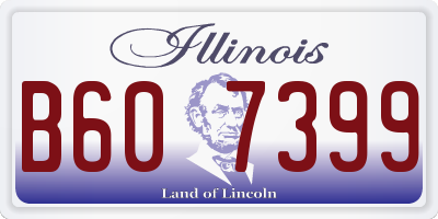 IL license plate B607399