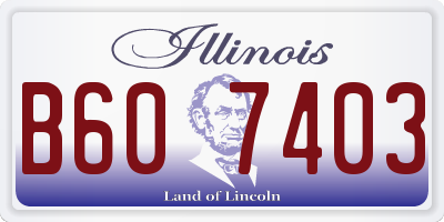 IL license plate B607403