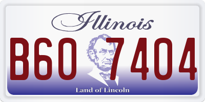 IL license plate B607404