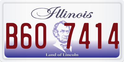 IL license plate B607414