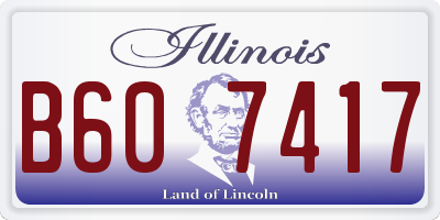 IL license plate B607417