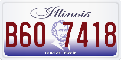 IL license plate B607418