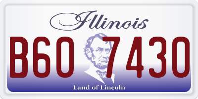 IL license plate B607430