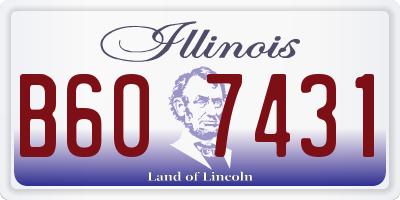 IL license plate B607431