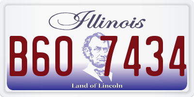 IL license plate B607434