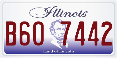 IL license plate B607442