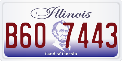 IL license plate B607443