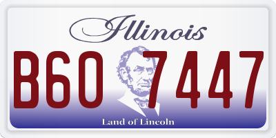 IL license plate B607447