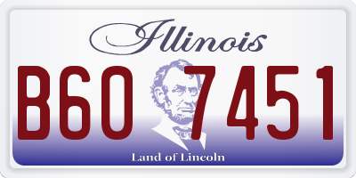 IL license plate B607451
