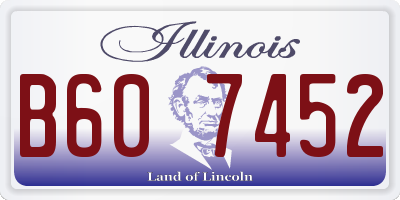IL license plate B607452