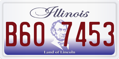 IL license plate B607453