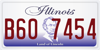 IL license plate B607454