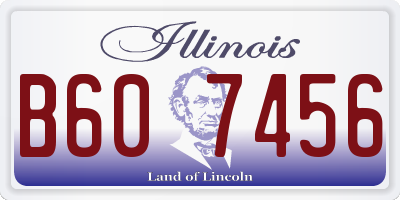 IL license plate B607456