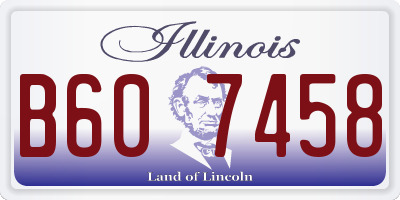 IL license plate B607458