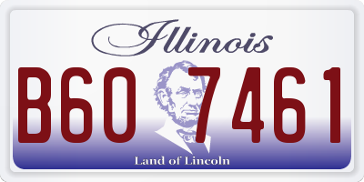 IL license plate B607461
